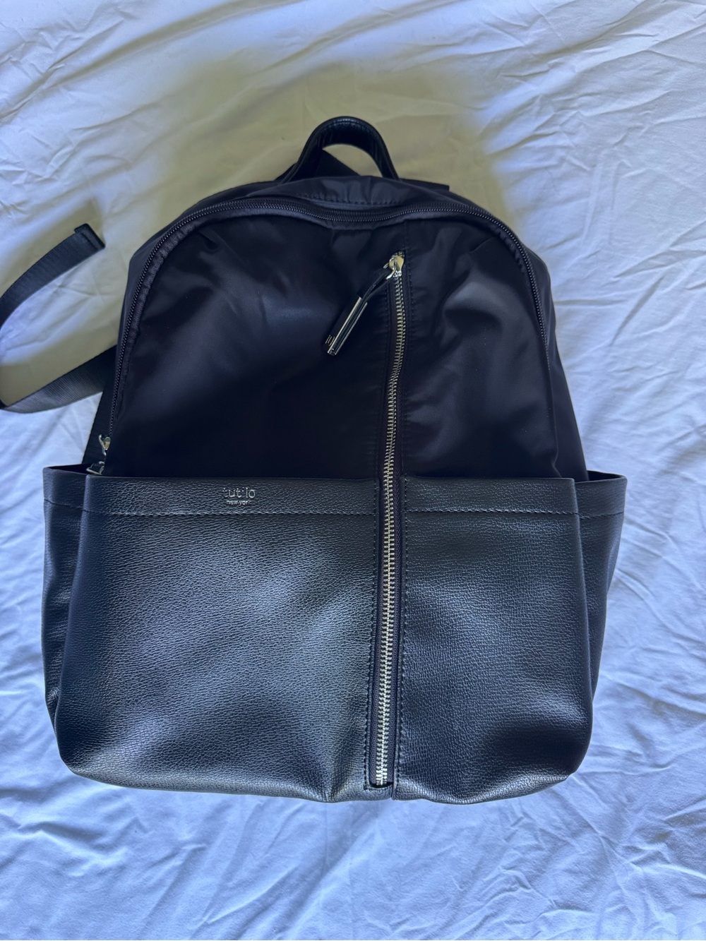Tutilo Vegan Leather Black Backpack